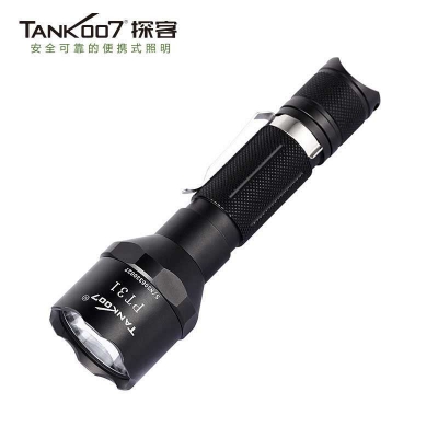 TANK007進口LED夜騎露營戰術防身水安全錘超亮遠射手電筒PT31探客