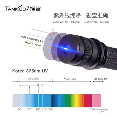 TANK007探客CI02 V2多波段勻光手電筒刑偵、檢查、找尋、勘察專用手電