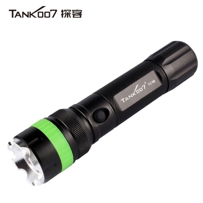 TANK007 TC18直充調焦遠光手電筒360流明可充電戶外搜索手電