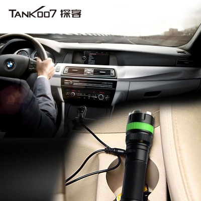 TANK007 TC18直充調焦遠光手電筒360流明可充電戶外搜索手電