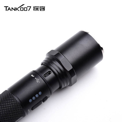 TANK007探客新標標準型執勤直充手電筒PC11A巡邏安防超亮手電