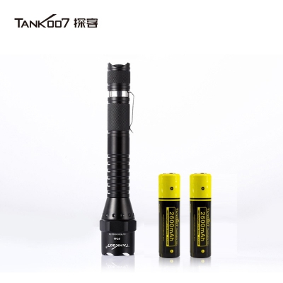 TANK007探客PT40超亮遠射手電筒LED大功率多功能電筒野外用戰術探險夜騎手電筒