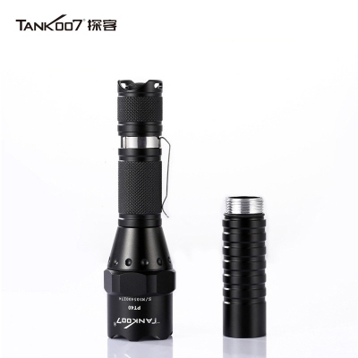 TANK007探客PT40超亮遠射手電筒LED大功率多功能電筒野外用戰術探險夜騎手電筒